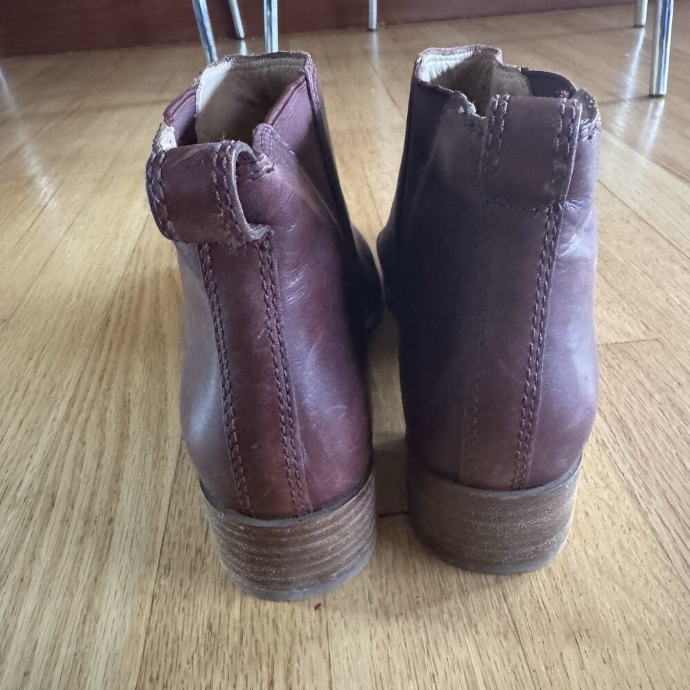Madewell The Carina Boot Dark Cabernet Chelsea Ankle Booties Women Size 8 - Picture 5 of 9